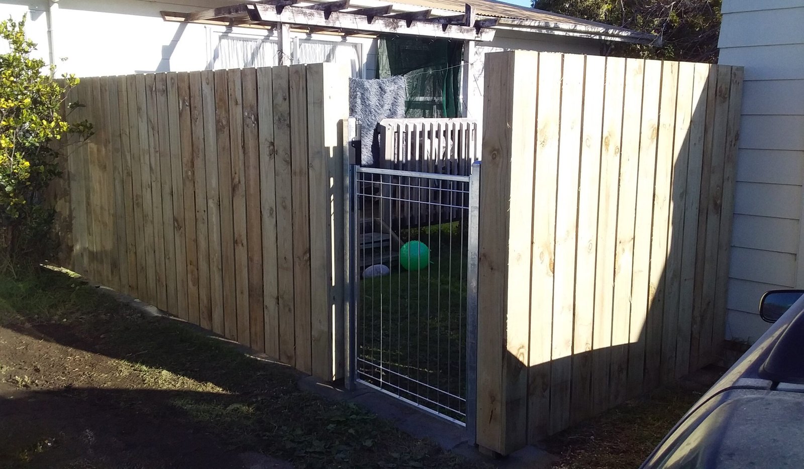 Timber fence installation completed