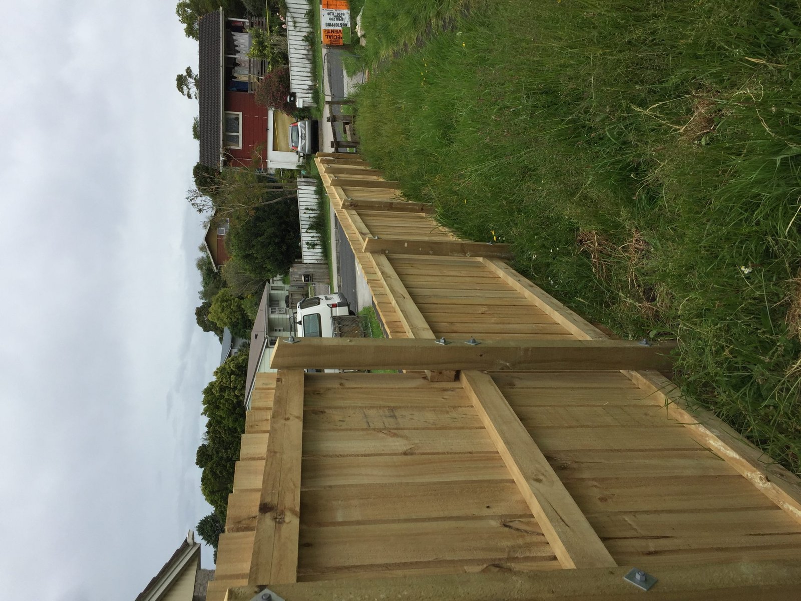 Fence completed along property line