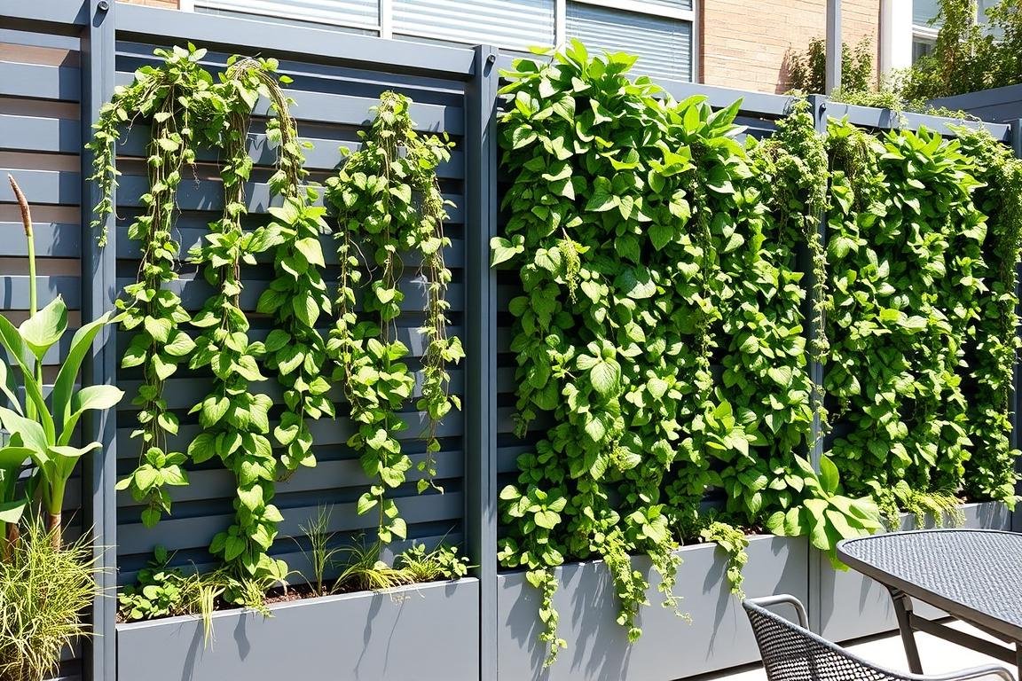 Vertical garden fence system with integrated irrigation for Modern Fence Ideas 2025